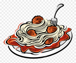 Spaghetti Dinner Fundraiser - Cartoon Pasta And Meatballs ...