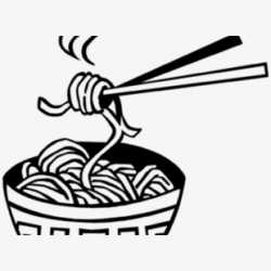 China Clipart Chinese Noodle - Chinese Noodles Black And ...
