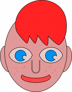Clipart - Punk Redhead with Blue Eyes