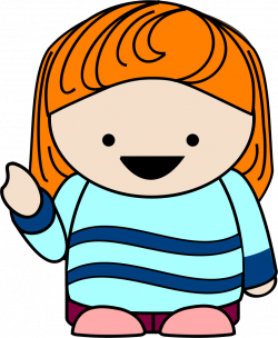 Clipart - Girl Pointing
