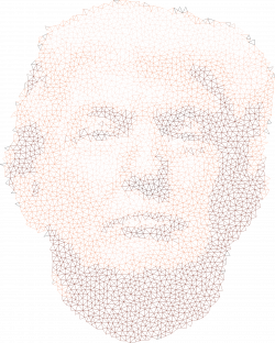 Clipart - Low Poly Trump Head Wireframe No Background