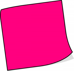 Pink Sticky Note Clip Art at Clker.com - vector clip art online ...