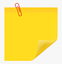 Sticky Note With Paperclip - Post It Png Clip #982404 - Free ...