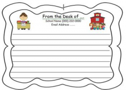 Letter Head Teacher Stationary Notes to Parents