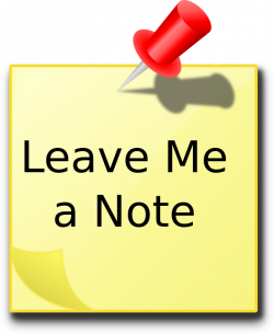 Clipart - Leave Me A Note