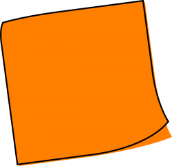 Orange Sticky Note Clip Art at Clker.com - vector clip art online ...