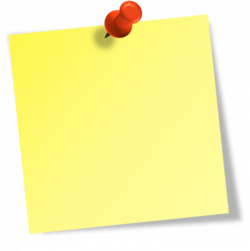 Large Sticky Note With Red Pin transparent PNG - StickPNG