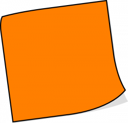 Orange Sticky Note Clip Art at Clker.com - vector clip art online ...