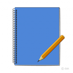 Notebook and Pencil Clipart Free Picture｜Illustoon