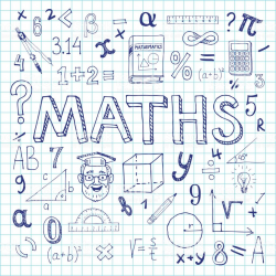 Maths hand drawn vector illustration with doodle ...