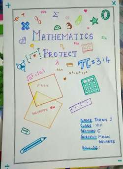 New maths cover page....#maths#project#cover#creative ...