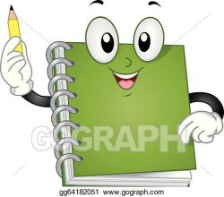 EPS Illustration - Notebook mascot. Vector Clipart ...