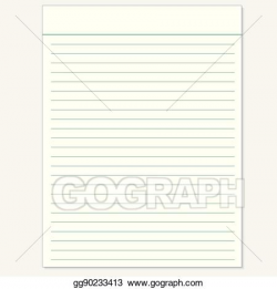 Vector Art - School notebook paper sheet. exercise book page ...