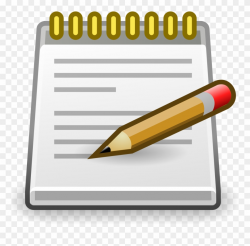 Accessories Text Editor - Notepad And Pen Clipart - Png ...