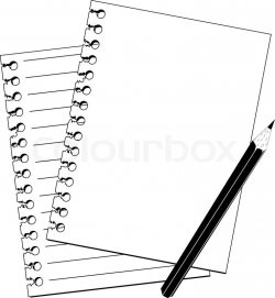 Notebook And Pencil Clipart | Free download best Notebook ...