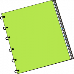 Green Spiral Notebook | קליפארט בית ספר | Clip art, Notebook ...