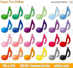 Music Note Clipart, Musical Notes Clip Art, Eighth Note ...
