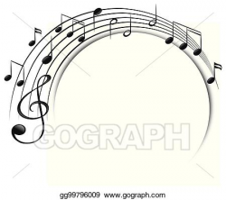 Vector Art - Music notes on scale. Clipart Drawing ...