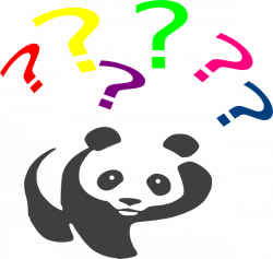 Rainbow Questioning Panda Clip Art at Clker.com - vector clip art ...