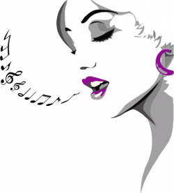 Clipart - Singing Woman