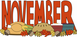 November Clipart | November Calendar | Banner clip art, Clip ...