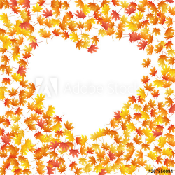 Maple leaves vector background, autumn foliage on white ...