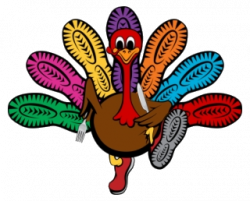 November Clipart Fun Turkey With Shoes Transparent Png - AZPng