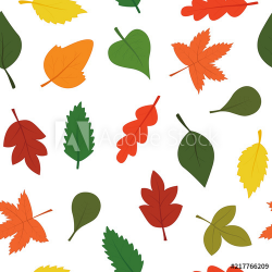 Hello, Autumn. Colorful background for design in a flat ...
