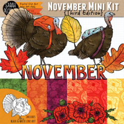 November Clip Art Mini Design Kit {Third Edition}