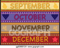 Stock Illustration - September october november december ...