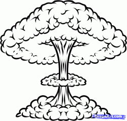 How To Draw A Nuke Nuclear Blast Step By Other Weapons Free ...