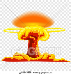 Drawing - Nuclear explosion with dust. Clipart Drawing ...