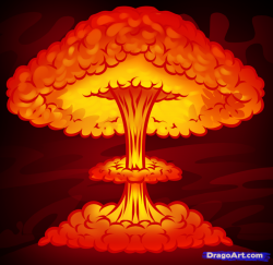 how to draw a nuke, nuclear blast | Gaming & Geekery in 2019 ...