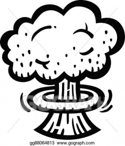 EPS Vector - Mushroom cloud atomic nuclear bomb. Stock ...