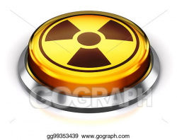 Stock Illustration - Yellow round nuke button with nuclear ...