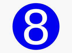 Blue Number 8 Clipart - Number 8 In Blue Circle #268576 ...