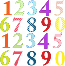 Clipart - Colorful Numbers
