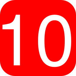 Red, Rounded, Square With Number 10 Clip Art at Clker.com ...