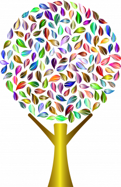 Clipart - Prismatic Abstract Tree 2 10 No Background