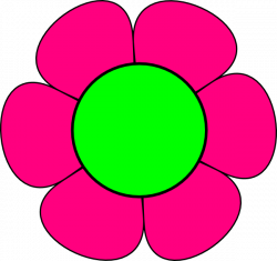 Large Green And Pink Flower Clip Art at Clker.com - vector clip art ...