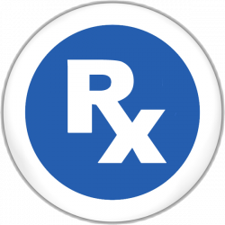 rx symbol bold white round button clipart image - ipharmd.net