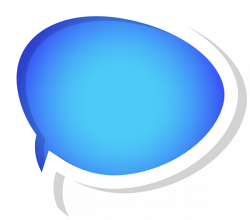 Bubble Speech Blue PNG Clip Art Image | Gallery Yopriceville - High ...
