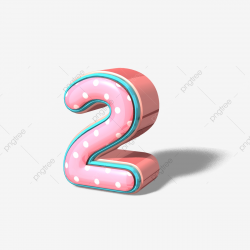 Creative 3d Stereo Pink Cute Rose Gold Art Number 2 ...