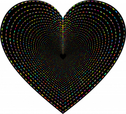 Clipart - Dashed Line Art Heart Tunnel 2