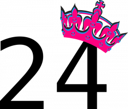 Pink Tilted Tiara And Number 24 Clip Art at Clker.com - vector clip ...