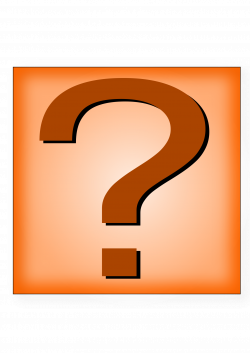Clipart - Question Mark Orange Button