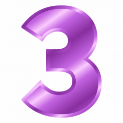 Birthday Number 3 Clipart Purple - Number 3 Clip Art ...