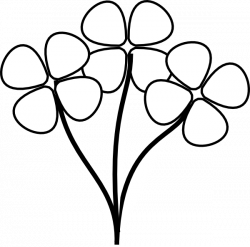 Three White Flowers Clip Art at Clker.com - vector clip art online ...