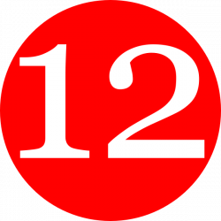 Red, Rounded,with Number 12 Clip Art at Clker.com - vector clip art ...