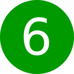 Number 6, Green, Round Clip Art at Clker.com - vector clip art ...